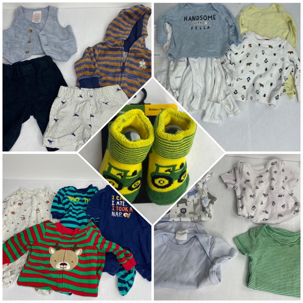 Newborn baby boy clothing lot
